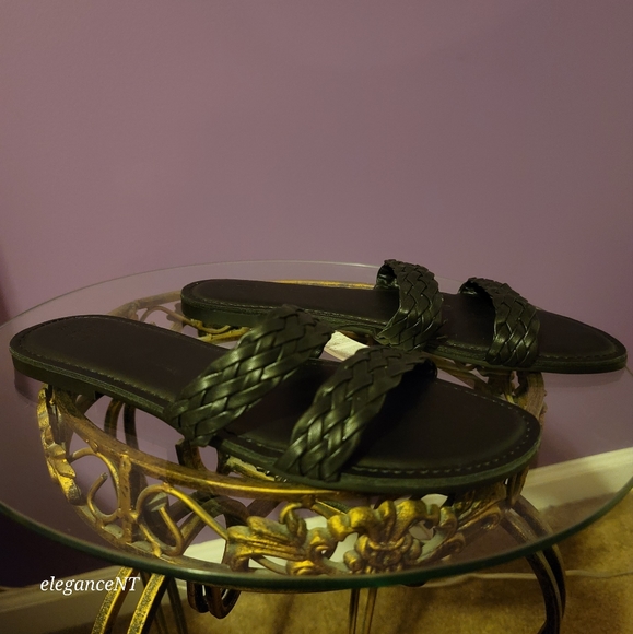 Gap Braided Double Strap Black Slide Sandals Sz: 9.5 NWT - Picture 6 of 8